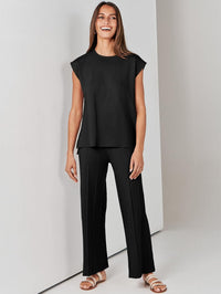 ANRABESS Women 2 Piece Lounge Sets Summer Casual Knit Sweater Vest Pant Set Beach Vacation Airport Clothes 2025 Fall Outfits