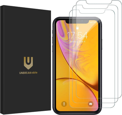 UNBREAKcable 3-Pack Screen Protector for iPhone 16 Pro, Double Shatterproof Tempered Glass [Easy Installation Frame] [9H Hardness] [99.99% HD Clear] [Case Friendly] for iPhone 6.3 inch