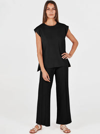 ANRABESS Women 2 Piece Lounge Sets Summer Casual Knit Sweater Vest Pant Set Beach Vacation Airport Clothes 2025 Fall Outfits