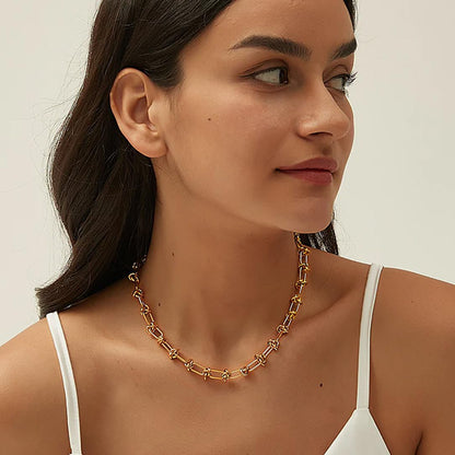 Aobei Pearl 18K Gold Plated Paperclip Chain Choker Satellite Chain Freshwater Cultured Biwa Pearl Pendant Necklace Dainty Turquoise Jewelry for Women