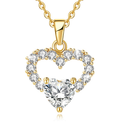 Dainty Gold Necklace for Women, 18K Real Gold Plated Necklace, White Gold Cross Silver Necklace, Cubic Zirconia Necklace, Birthday Gifts for Women Jewelry