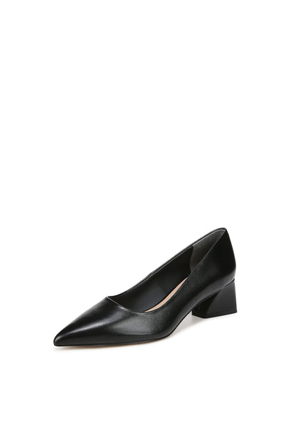 Franco Sarto Womens Racer Pointed Toe Block Heel Pump Black Leather 10 MFranco Sarto Womens Racer Pointed Toe Block Heel Pump Black Leather 10 M