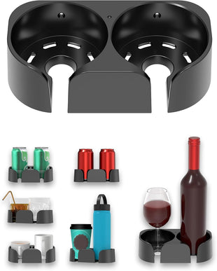 NOTMBESTM Shower Drink Holder for Beer, Drink, Wine, Bottle, Can, Coffee, Shower Beer Holder Fit for Wall or Desk Cup Organizer, Shower Cup Holder for Bath Wine Glass, Give It as a Gift (Black)