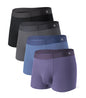 DAVID ARCHY Men's Underwear Trunks Modal Support Pouch Ultra Soft Breathable Seamless Underwear for Men 4 Pack