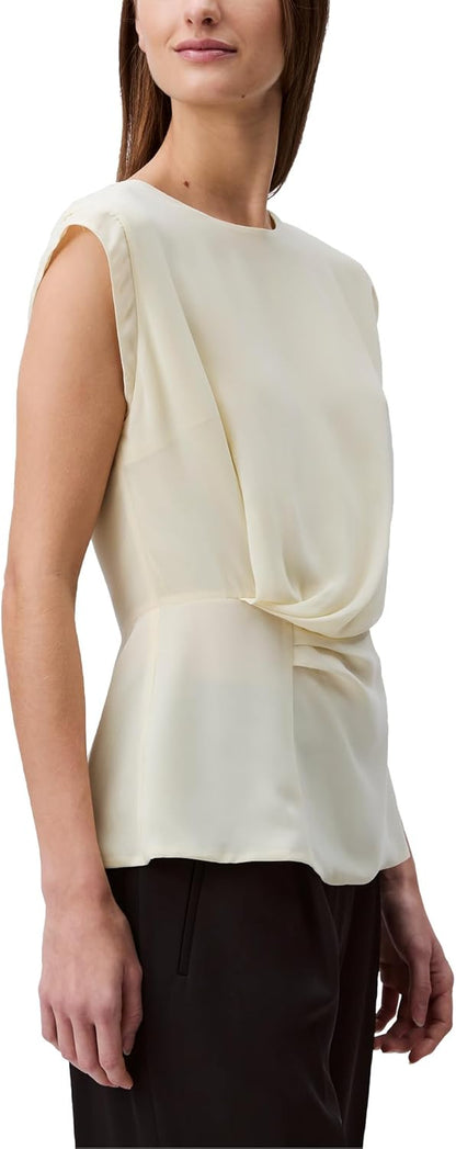Calvin Klein Womens Chiffon Twist Front Blouse