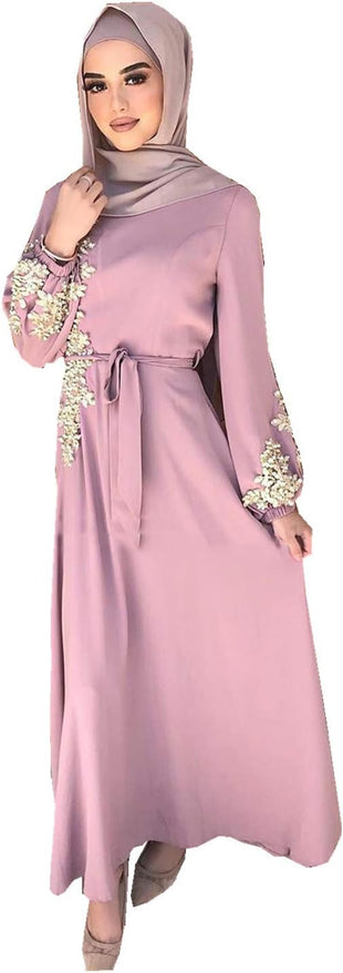 Elegant Muslim Women's Long Dress Women Dubai Dress Kaftan Abayas Islamic Abaya