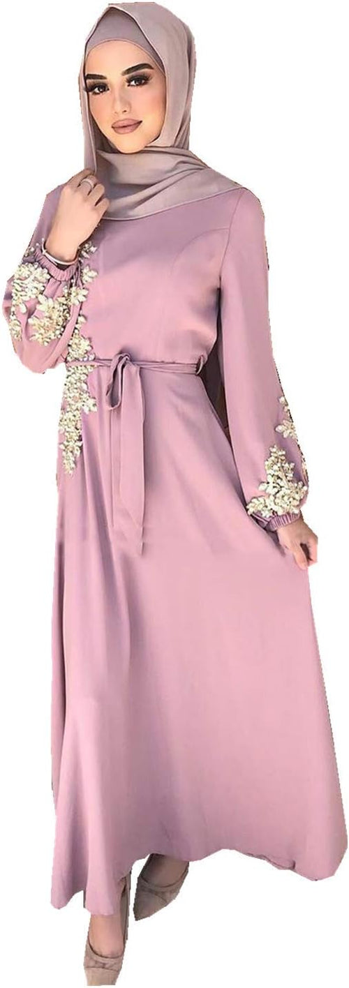 Elegant Muslim Women's Long Dress Women Dubai Dress Kaftan Abayas Islamic Abaya