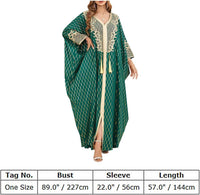 ODIZLI Muslim Abaya for Women Long Dresses Dubai Pendant Bat Sleeves Turkey African Caftan Vest