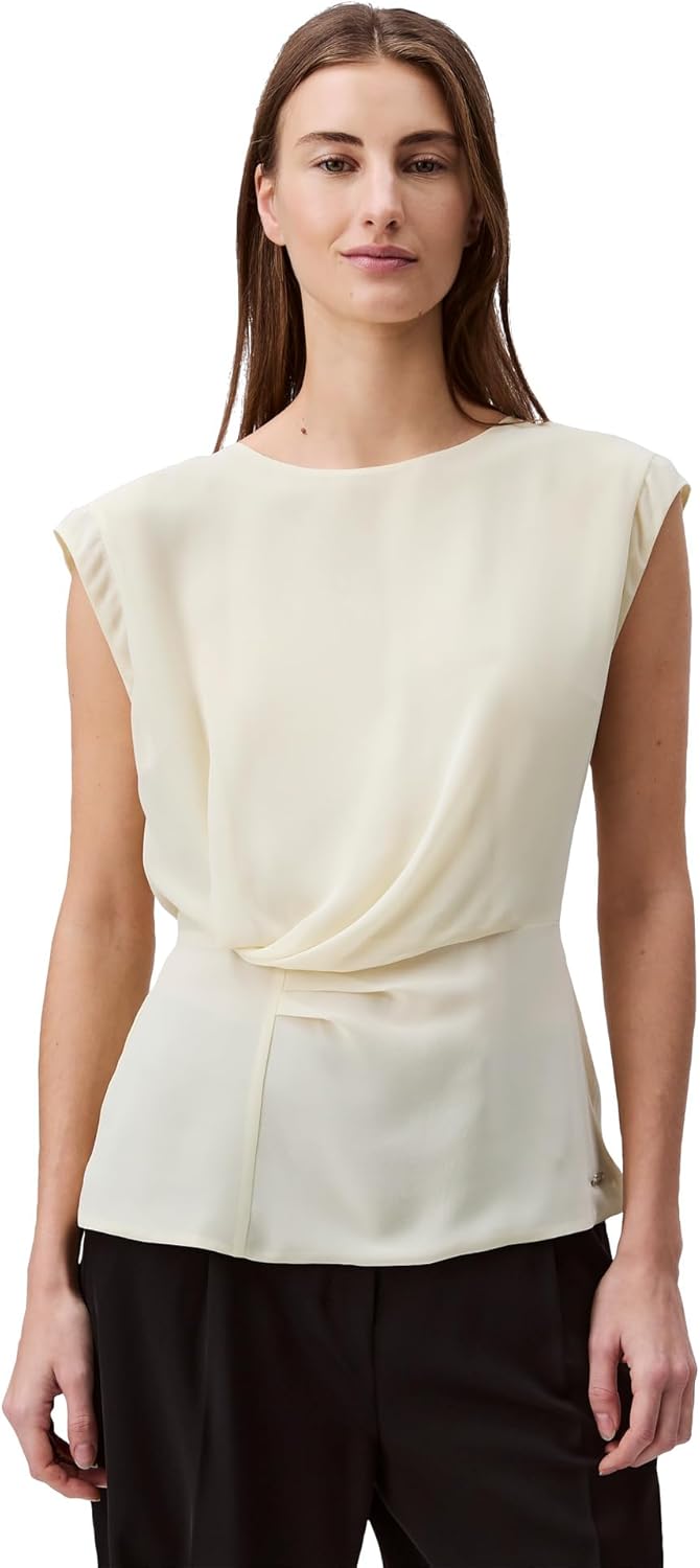 Calvin Klein Womens Chiffon Twist Front Blouse