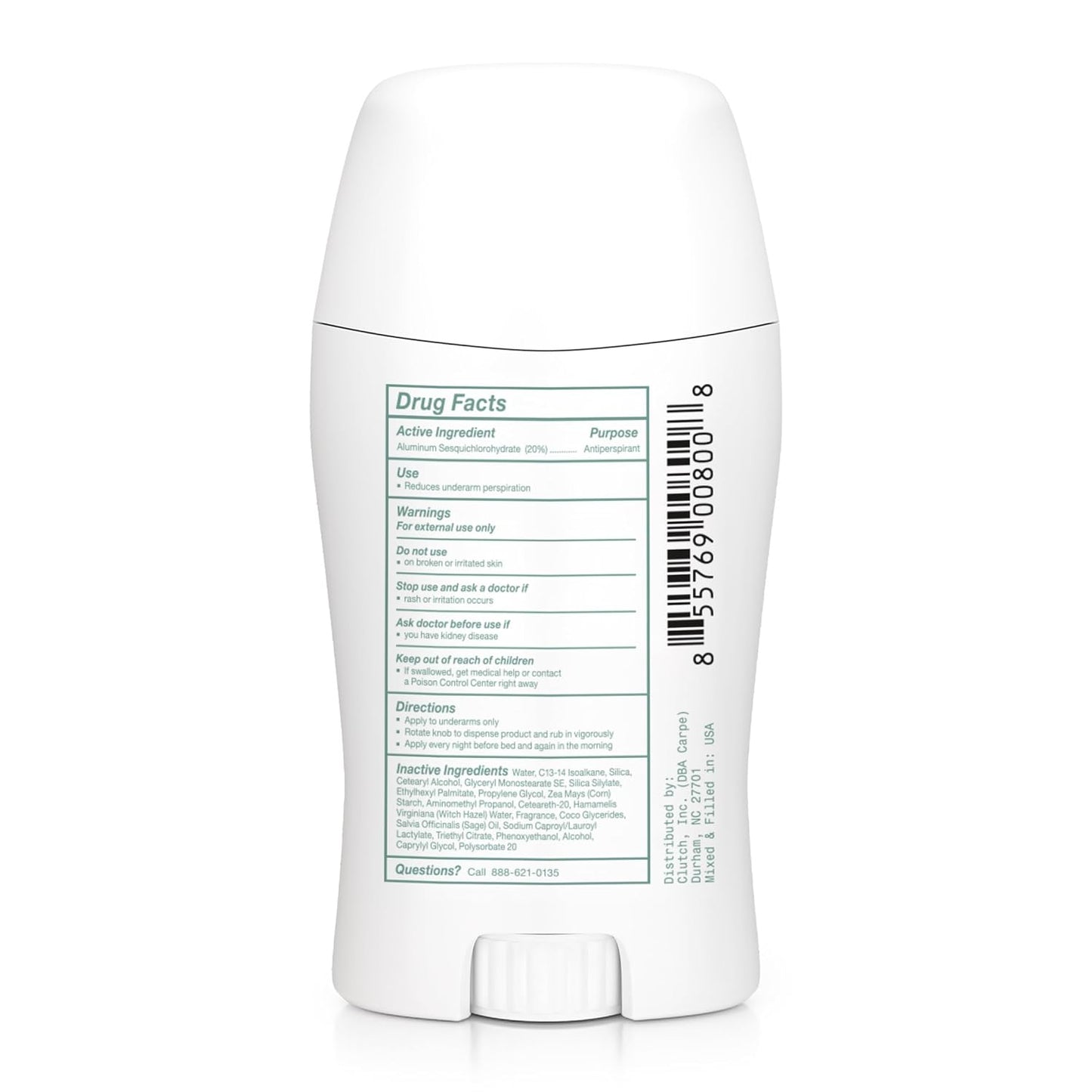 Carpe Underarm Antiperspirant and Deodorant, Clinical strength with all-natural Eucalyptus scent, Combat excessive sweating Stay fresh and dry, Great for hyperhidrosis