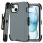 for Black iPhone 15 Case with Belt Clip, Shockproof Heavy Duty Rugged, 3 Layers of Sturdy,Anti-Drop, Military-Grade Defender Cover for iPhone 15 Case Black