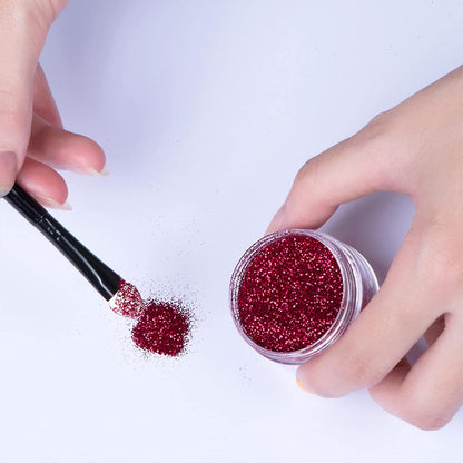 YECDET Sheglittary Glitter Lip Kit, 4 Color Glitter Lipstick with Lip Primer and Brush, Diamond And Glitter Metallic Lip Powder, Waterproof & Long Lasting & Smudge Proof (Set A)