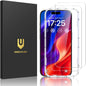 UNBREAKcable 2-Pack Screen Protector for iPhone 14/13/13 Pro Double Shatterproof Tempered Glass [Easy Installation Frame] [9H Hardness] [99.99% HD] [Bubble Free] for Apple 13 Pro/13/14 6.1 inch