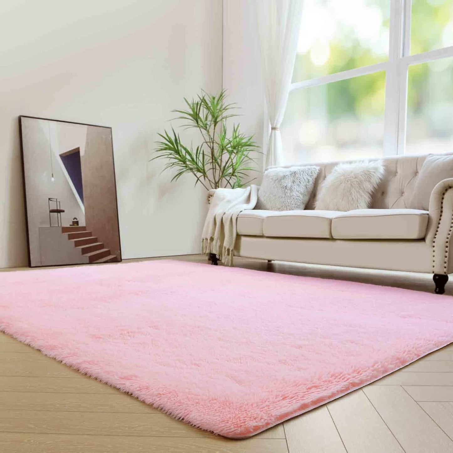duduta Navy Blue Fluffy Plush Runner Rugs 2x6 ft Tie Dye Rectangle Shag Rug for Bedroom Dorm Living Room Kids Room, Machine Washable Anti-Slip