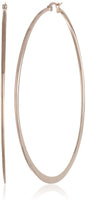 Amazon Essentials Gold Plated or Stainless Steel Flattened Hoop Earrings