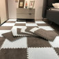 7DAY'S 40pcs 30x30cm DIY Nordic Floor Mat Splicing Carpet Plush Velvet Bedroom Rooms Pink Mat Puzzle Plush Mats Interlocking Carpet Tiles for Commercial and Home