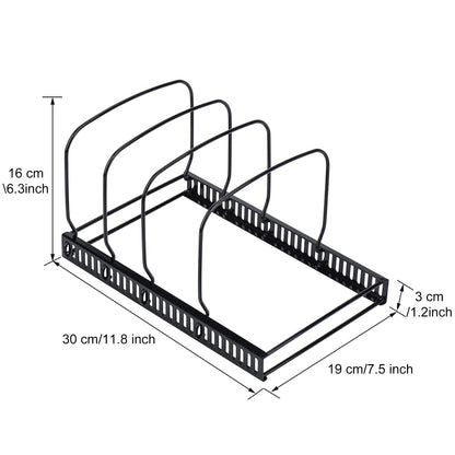 Adjustable Cookware Organizer Rack for Pots, Pans & Lids