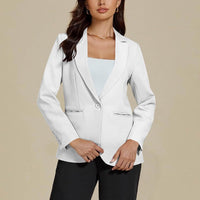 Interview Blazers for Women Dressy Casual Long Sleeve Business Outfits Notch Collar Open Front Work Office Jackets