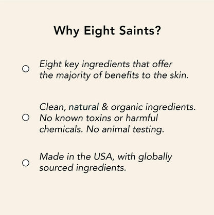 Eight Saints Retinol Facial Moisturizer Cream, For Firming Face, Neck & Eye Wrinkles and Lines, Deep Hydrating Lotion, Fragrance-Free, 2 Ounces