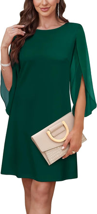 RUMIA Womens Cocktail Dresses Flutter Sleeve Wedding Guest Dresses for Women 2025 Trendy