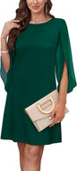 RUMIA Womens Cocktail Dresses Flutter Sleeve Wedding Guest Dresses for Women 2025 Trendy