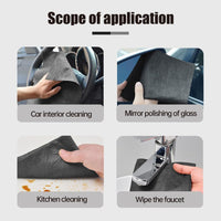 Thickened Magic Cleaning Cloth, 2025 New Magic Cleaning Cloths for Glass, Reusable Microfiber Cleaning Cloth Lint Free Streak Free Rags for Windows Mirrors Cars Kitchen Home Use (10, 11.8 × 11.8 in)