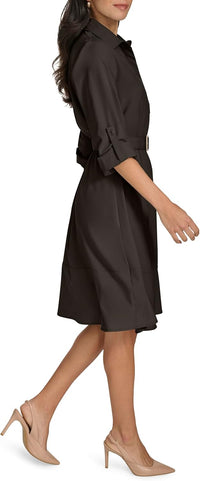 Calvin Klein Women's Casual Everyday Long Sleeve Aline Dress