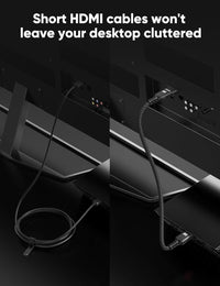 Snowkids 8K HDMI 2.1 Cable 1.5 ft, Non-Slip Nylon Braided, 48Gbps Ultra High-Speed HDMI Cables Cord, 10K 8K@60Hz, 4K@120Hz Compatible for TV/PS-5/X-box/Projector/Sound System & More