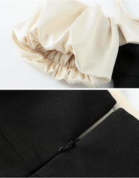 WELAKEN Girls Black Formal Dress – Elegant Midi Dress for Parties or Special Occasions