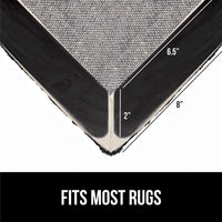 GORILLA GRIP Rug Gripper Pads Keep Area Rugs Corners from Curling, No Damage Reusable Double-Sided Stickers, Holds Down Carpet in Place on Hardwood Floors, Grips Tile Floor, Holiday Home Decor 8 Pcs