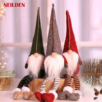 3pcs new Christmas decoration long legs Rudolph doll Christmas children gift hotel mall window decoration
