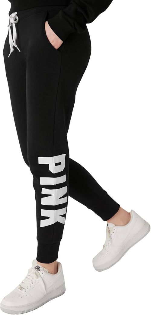 Victoria's Secret Women's Pink Logo Fleece Jogger Sweatpants, (XS-XXL)