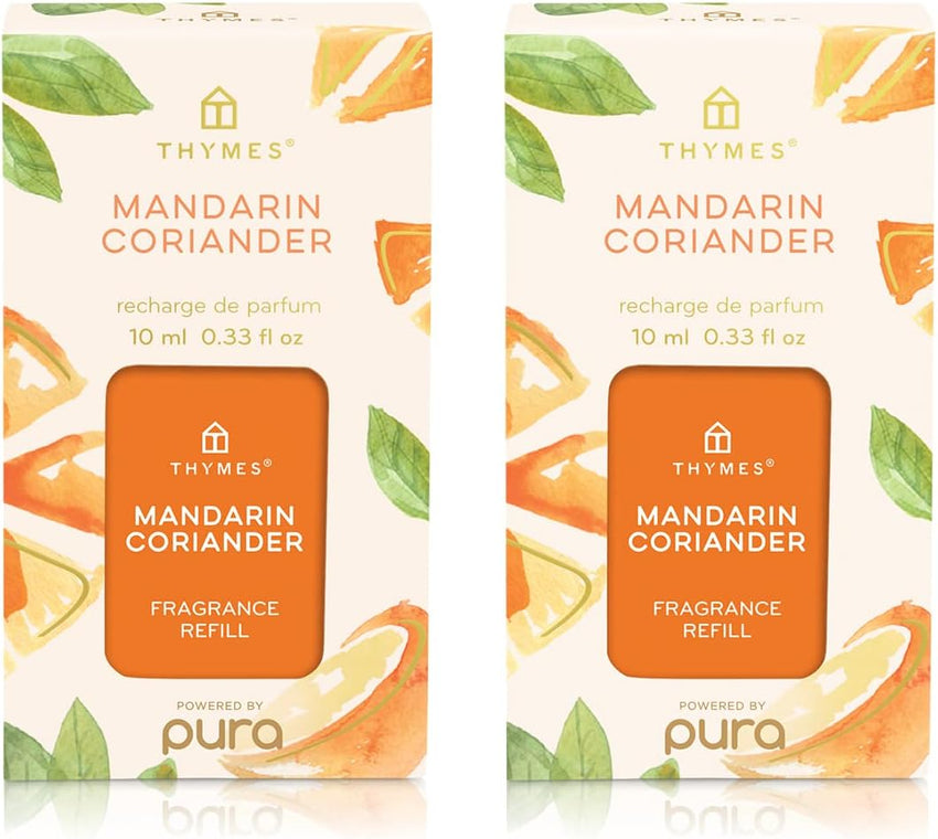Thymes Pura Refills – 2 Pack of Oil Diffuser Scents – Long-Lasting Pura Diffuser Refills – Premium Home Fragrance – Notes of Pressed Apple, Clove & Cardamom (Simmered Cider, Pack of 2)