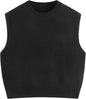 CIDER Women's Knit Sweater Vest Loose Fit Sleeveless Round Neck Oversized Pullover Sweater