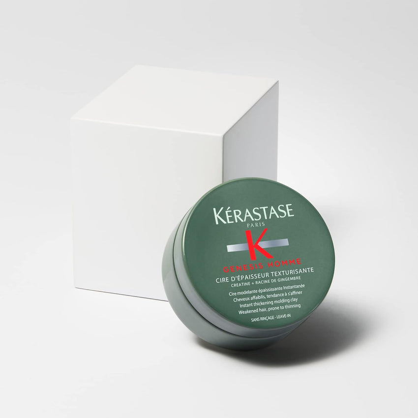 Kerastase Genesis Homme Cire d'Epaisseur Texturisante Light Hold Wax Pomade For Men, Provides Texture & Thickness, For Weakened Hair, 2.5 Fl Oz