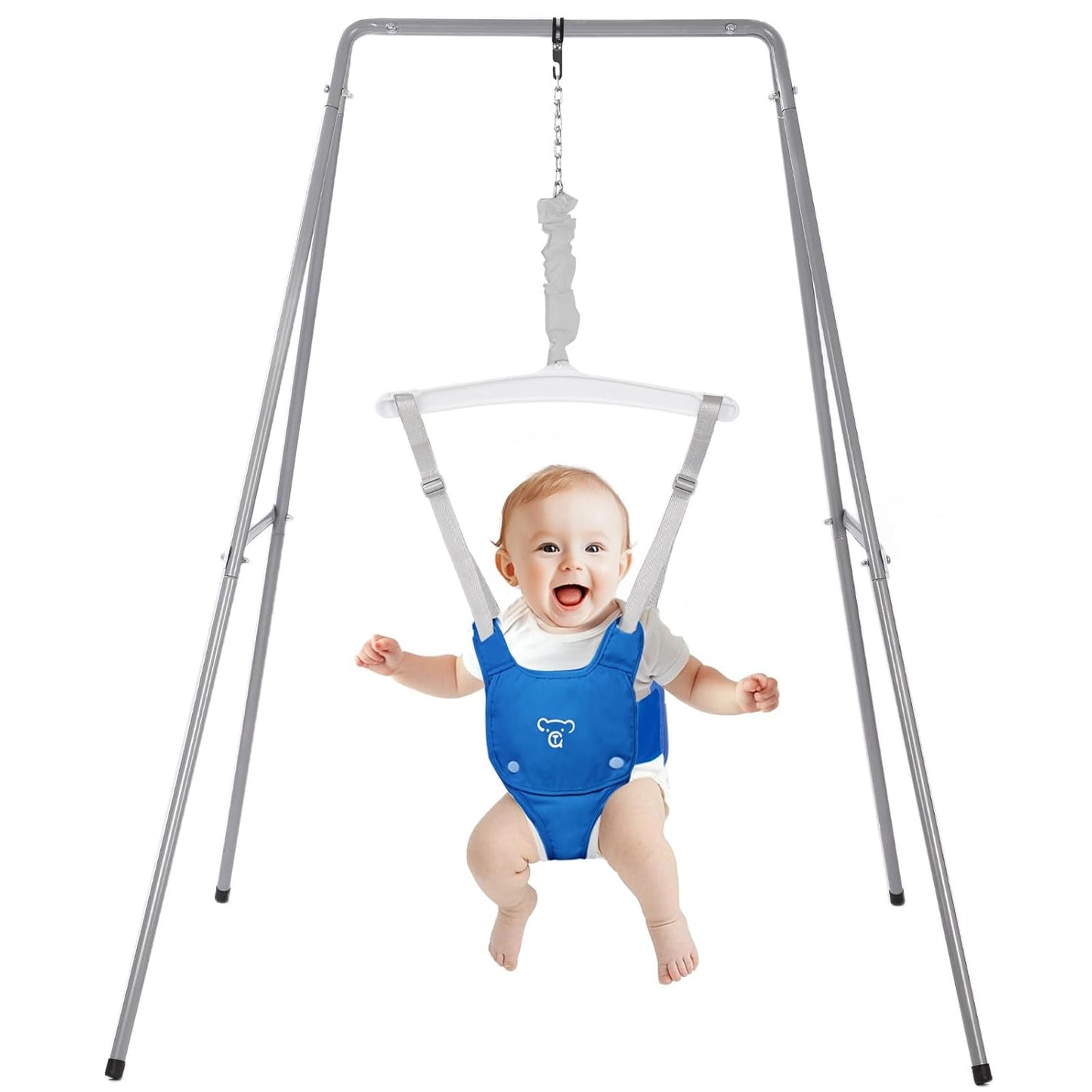 G TALECO GEAR Baby Jumper with Stand, Baby Jumpers and Bouncers, Baby Exerciser Suitable for 6-24 Months, Easy to Assemble & Store Jumper for Baby (Grey)