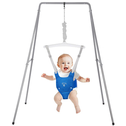 G TALECO GEAR Baby Jumper with Stand, Baby Jumpers and Bouncers, Baby Exerciser Suitable for 6-24 Months, Easy to Assemble & Store Jumper for Baby (Grey)