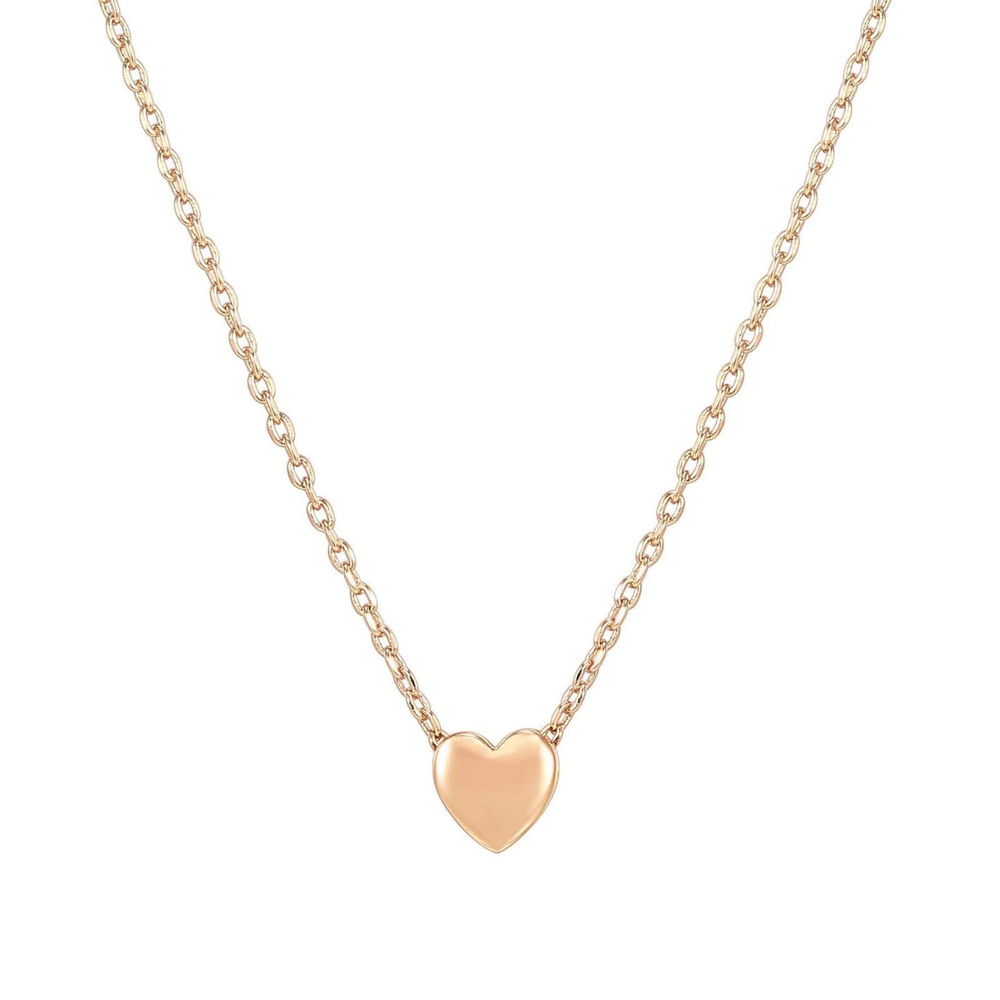 PAVOI 14K Gold Plated Cubic Zirconia Heart Necklace | Cute Dainty Love Pendant Necklaces for Women - Valentines Day Trendy Jewelry