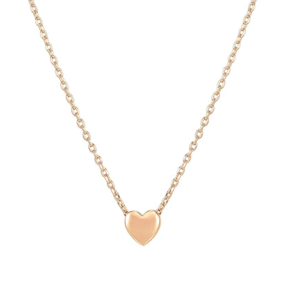 PAVOI 14K Gold Plated Cubic Zirconia Heart Necklace | Cute Dainty Love Pendant Necklaces for Women - Valentines Day Trendy Jewelry