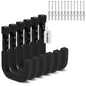 SEDY 6-Piece Heavy Duty Garage Storage Hooks, Wall Mount J Utility Hooks Holds 88 LB, Large Metal Utility, Garage Storage Ladders for Bikes, Garden Tools