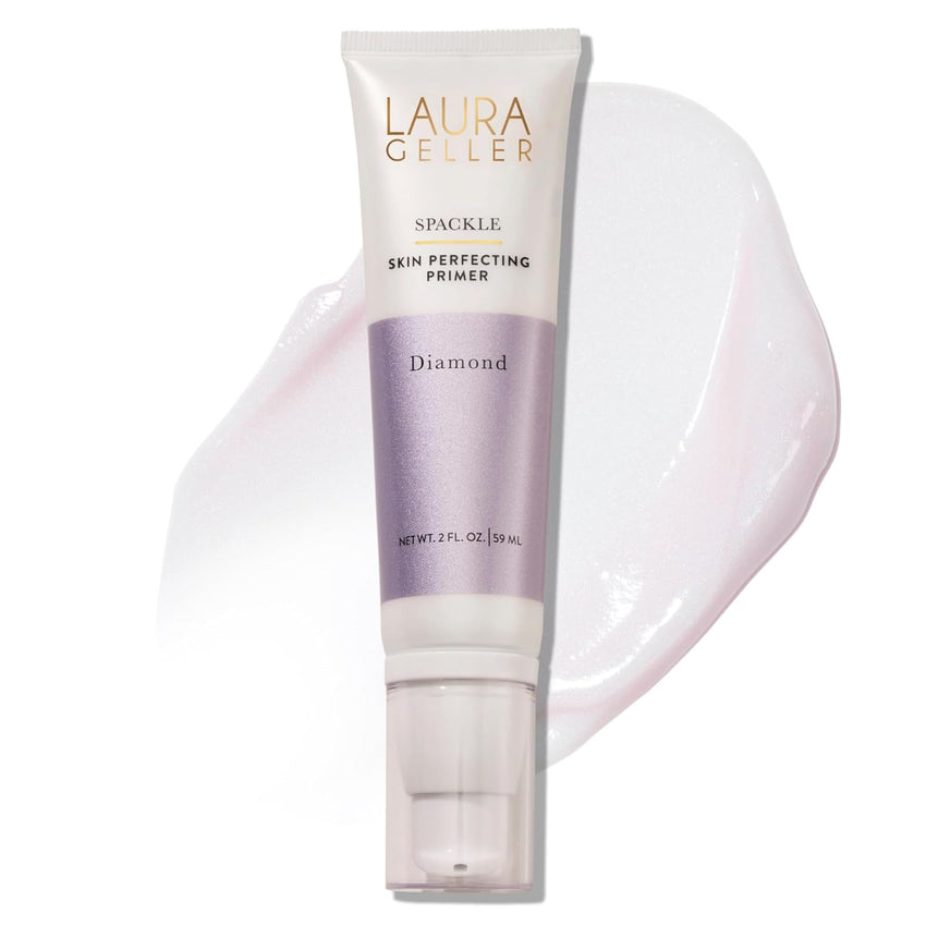 LAURA GELLER NEW YORK Spackle Primer - Champagne Glow - Super-Size 2 Fl Oz - Hyaluronic Acid Makeup Primer for Mature Skin