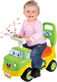 2025 Upgrade Ride On Push Car for Toddlers, 51×25×45cm Baby Sliding Car with Music Steering, Ride On Toy with Underneath Storage