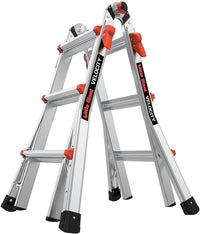Little Giant Multi-Position Ladder, Velocity, M17, 9-15 Foot, Aluminum, Type 1A, 300 lbs Weight Rating & Work Platform, Aluminum, 375 lbs Weight Rating