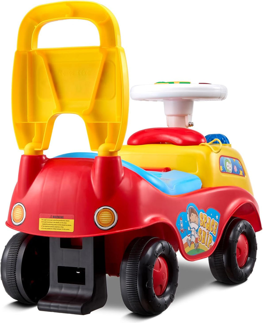 VEVOR Ride On Push Car for Toddlers, Ages 19+ Months, Ride Racer, Sit to Stand Toddler Ride On Toy, Kids Ride On Car with Music Steering, Horn & Under Seat Storage, Ride On Toy for Boys Girls