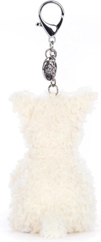 Jellycat Munro Scottie Dog Bag Charm, 4 inches - Dogs and Puppies Plush Keychain - Great Gift Idea