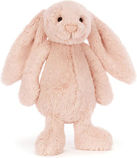 Jellycat Bashful Blush Bunny Stuffed Animal, Medium 12 inches - Rabbit and Bunny Plush Toy - Classic Children's Gift