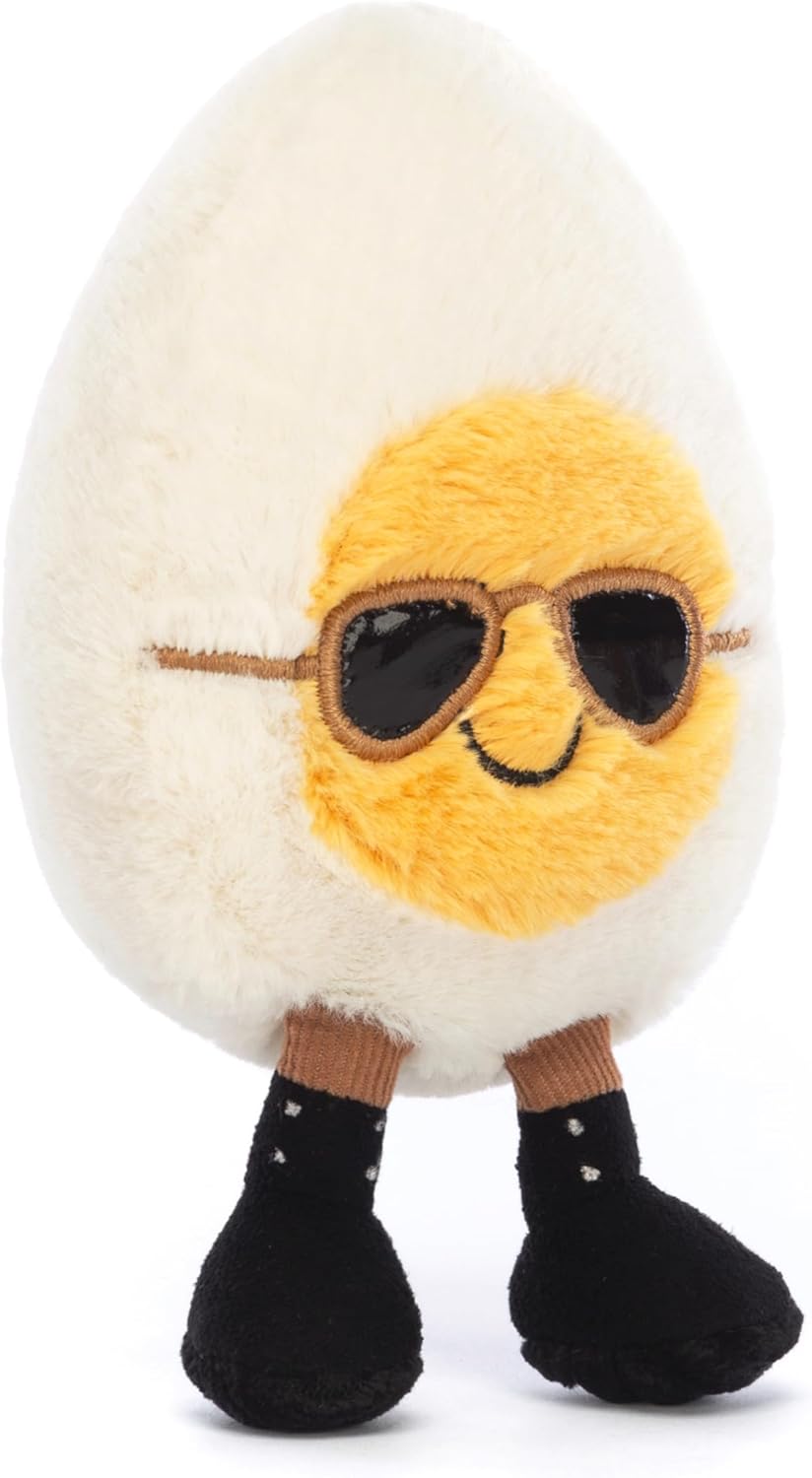 Jellycat Amuseables Boiled Egg Chic Stuffed Toy, Small 5.5 inches - Food Plush - Fun Gift Idea