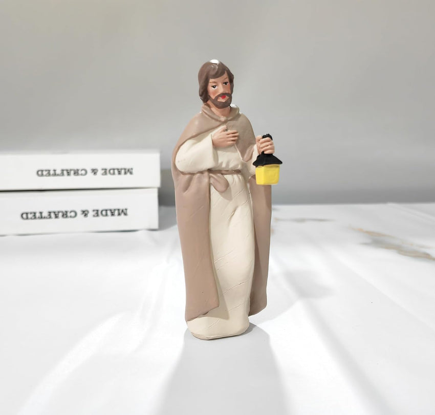 Nativity Sets for Christmas 10 Pieces - Hand Painted Nativity Scene Indoor, 4.8" Classic Figurines Holy Family Jesus Manger Crib Ornament, Xmas Decorations