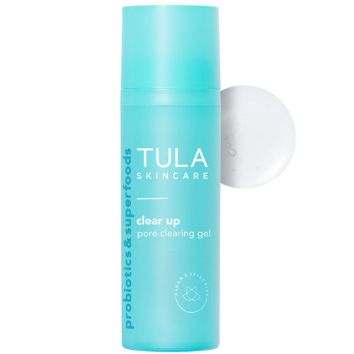 TULA Skin Care Clear Up - Pore Clearing Gel, Facial Serum, Salicylic and Azelaic Acid, Niacinamide, Clears Skin, Exfoliates, Improves Skin Smoothness, Refines the Look of Pores, 1 fl oz.