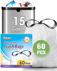 10 Gallon 200 Counts Extra Strong Trash Bags Tall Kitchen Garbage Bags by Teivio, 9 Gallon 10 Gallon,Bathroom Trash Can Bin Liners, Intended for Home,Plastic Bags for office kitchen Garden,Black
